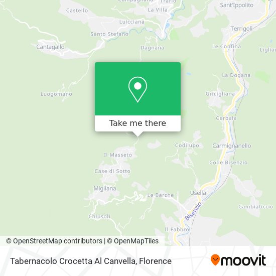 Tabernacolo Crocetta Al Canvella map