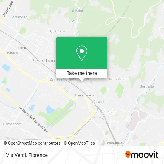 Via Verdi map
