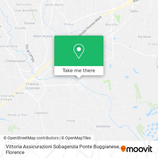 Vittoria Assicurazioni Subagenzia Ponte Buggianese map