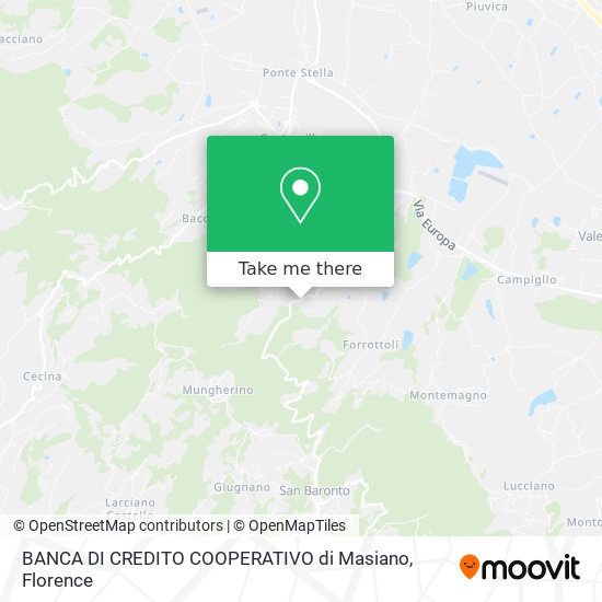 BANCA DI CREDITO COOPERATIVO di Masiano map