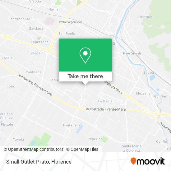 Small Outlet Prato map