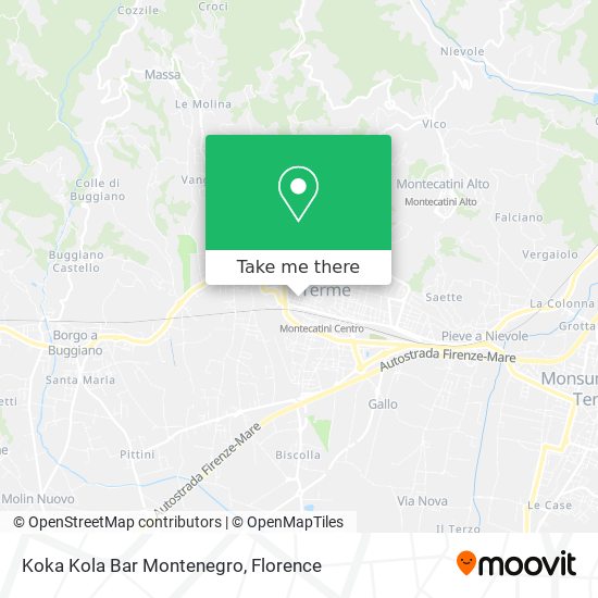 Koka Kola Bar Montenegro map