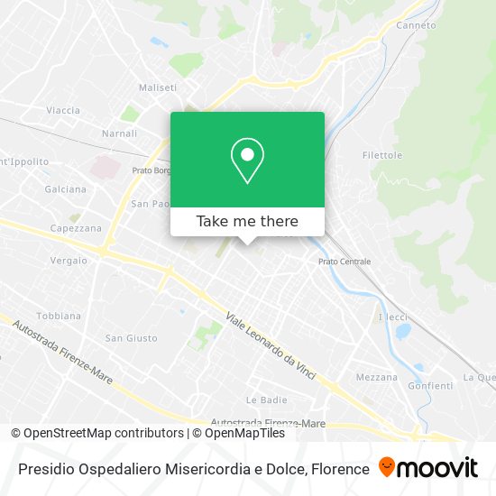 Presidio Ospedaliero Misericordia e Dolce map