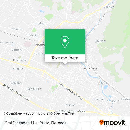 Cral Dipendenti Usl Prato map