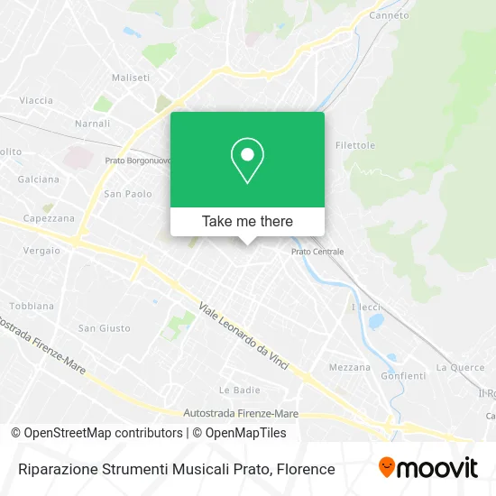 Musical Instrument Repair Prato map