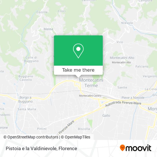 Pistoia e la Valdinievole map