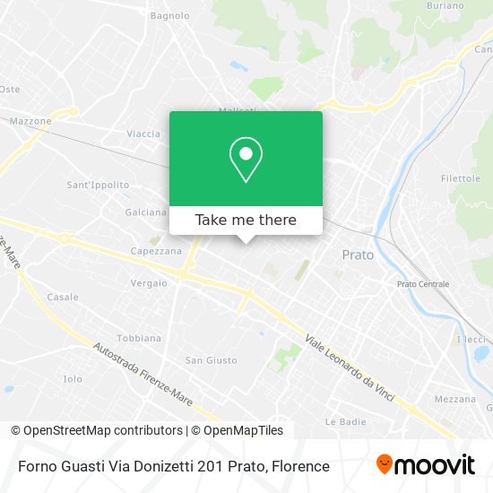 Forno Guasti Via Donizetti 201 Prato map