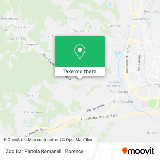 Zoo Bar Pistoia Romanelli map