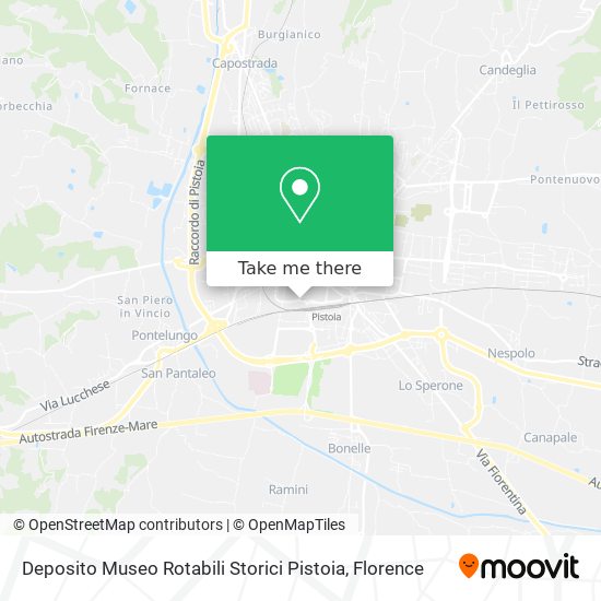 Deposito Museo Rotabili Storici Pistoia map