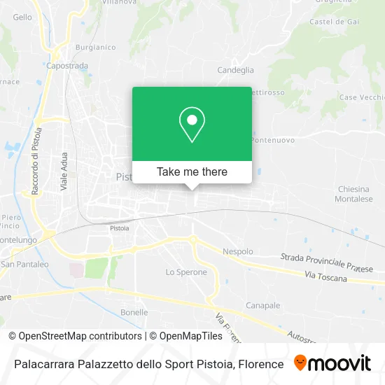 Palacarrara Palazzetto dello Sport Pistoia map
