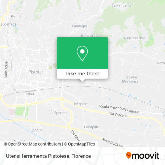 Utensilferramenta Pistoiese map
