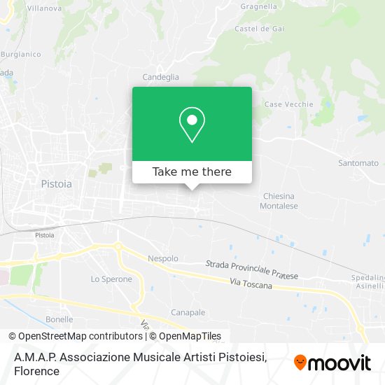 A.M.A.P. Associazione Musicale Artisti Pistoiesi map