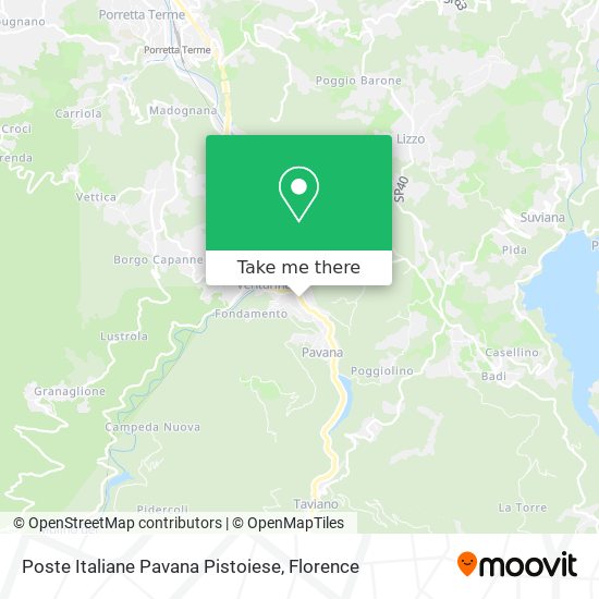 Poste Italiane Pavana Pistoiese map