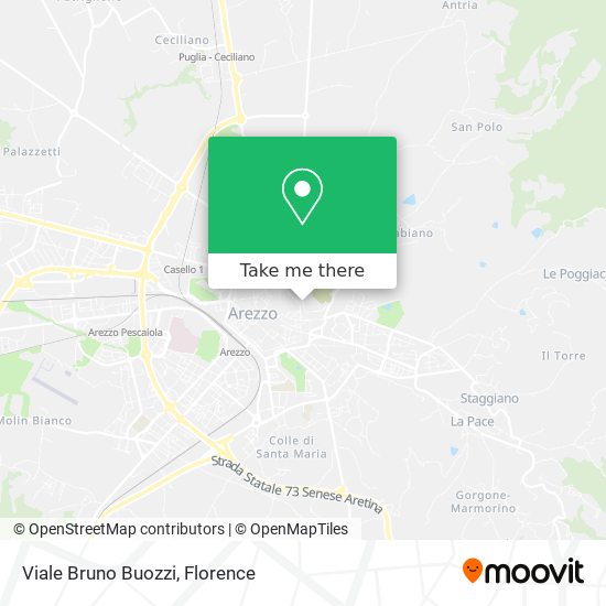 How to get to Viale Bruno Buozzi in Arezzo by Bus or Train