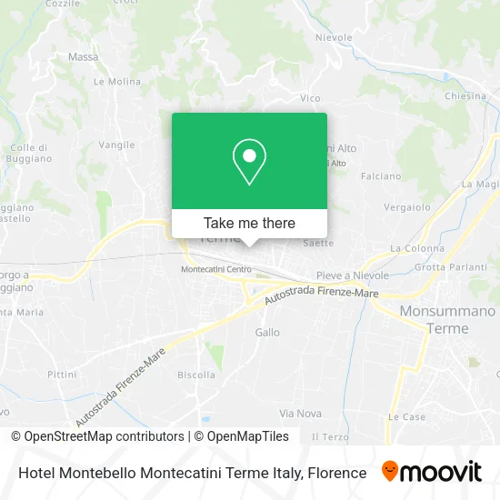 Hotel Montebello Montecatini Terme Italy map