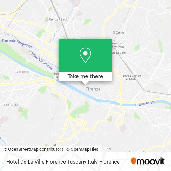 Hotel De La Ville Florence Tuscany Italy map