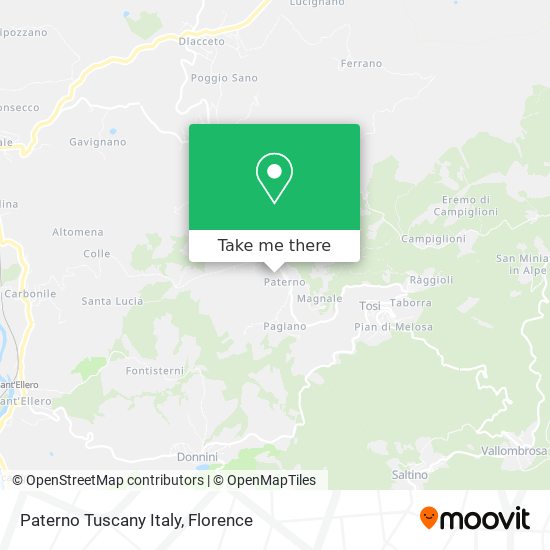 Paterno Tuscany Italy map