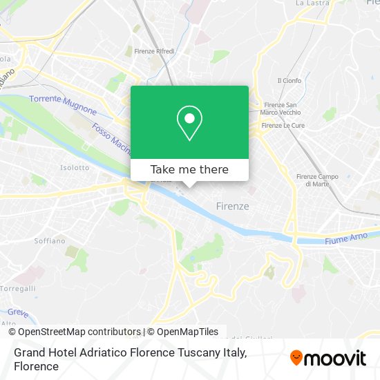 Grand Hotel Adriatico Florence Tuscany Italy map