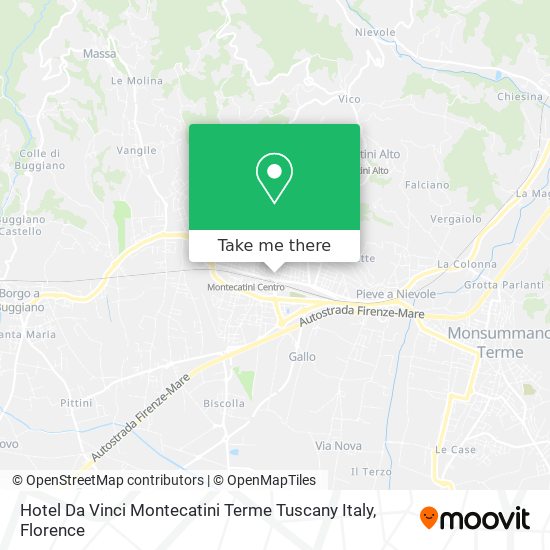 Hotel Da Vinci Montecatini Terme Tuscany Italy map