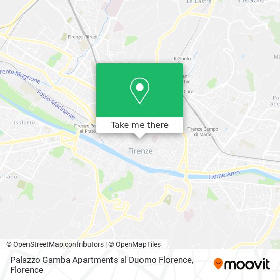 Palazzo Gamba Apartments al Duomo Florence map