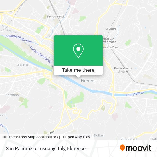 San Pancrazio Tuscany Italy map