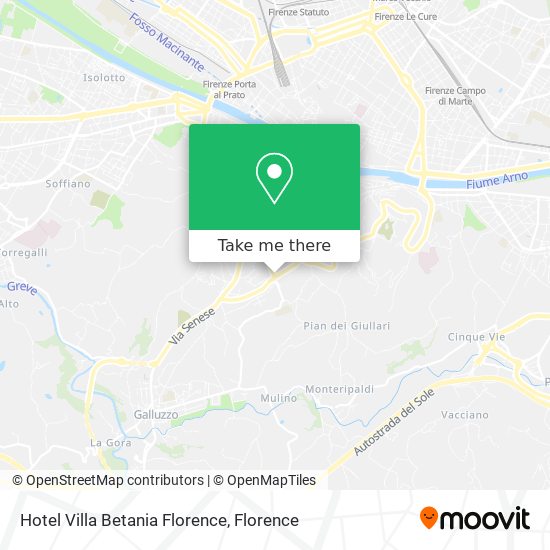 Hotel Villa Betania Florence map