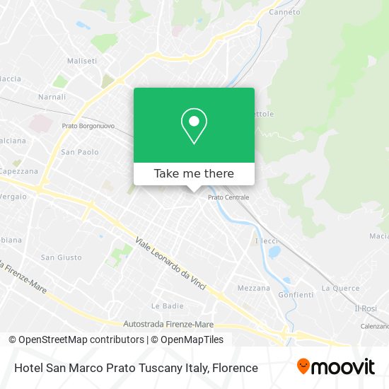Hotel San Marco Prato Tuscany Italy map