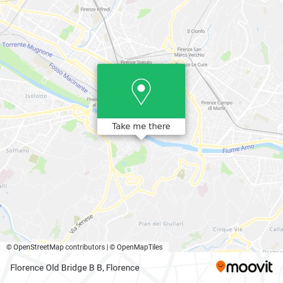 Florence Old Bridge B B map