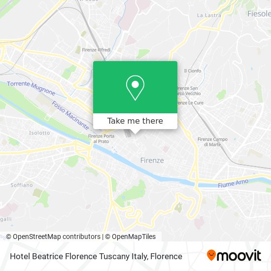 Hotel Beatrice Florence Tuscany Italy map