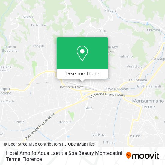 Hotel Arnolfo Aqua Laetitia Spa Beauty Montecatini Terme map