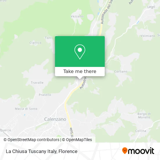 La Chiusa Tuscany Italy map