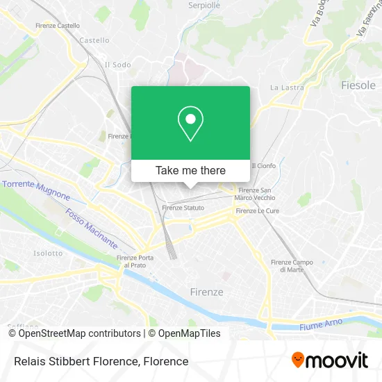 Relais Stibbert Florence map