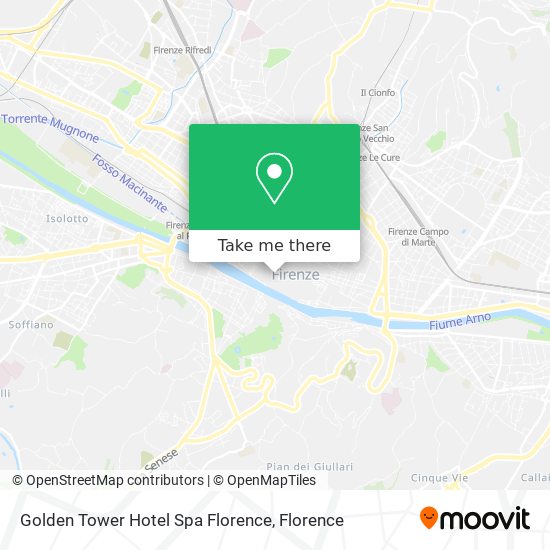 Golden Tower Hotel Spa Florence map