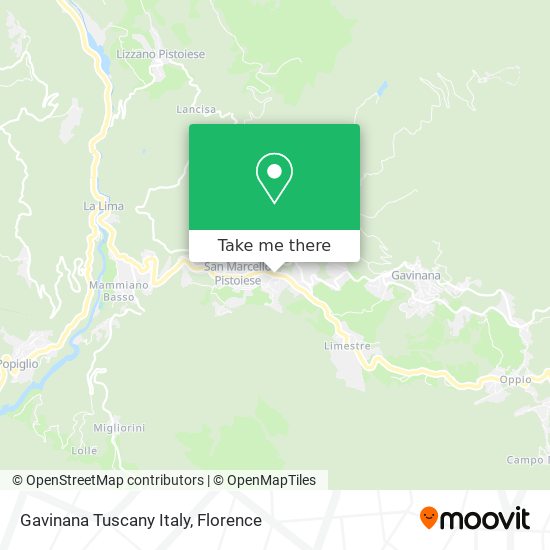 Gavinana Tuscany Italy map