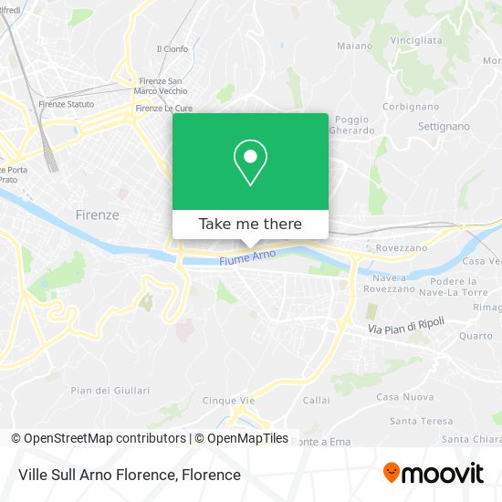 Ville Sull Arno Florence map