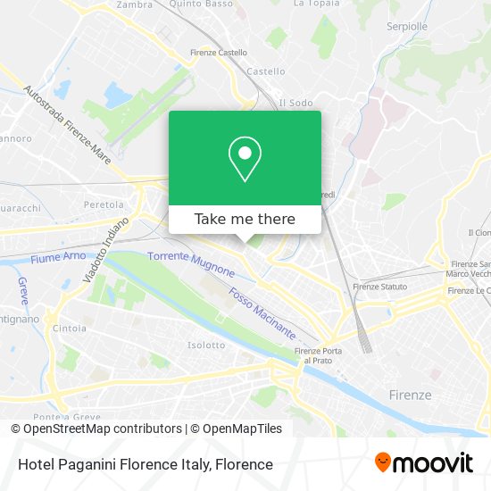 Hotel Paganini Florence Italy map