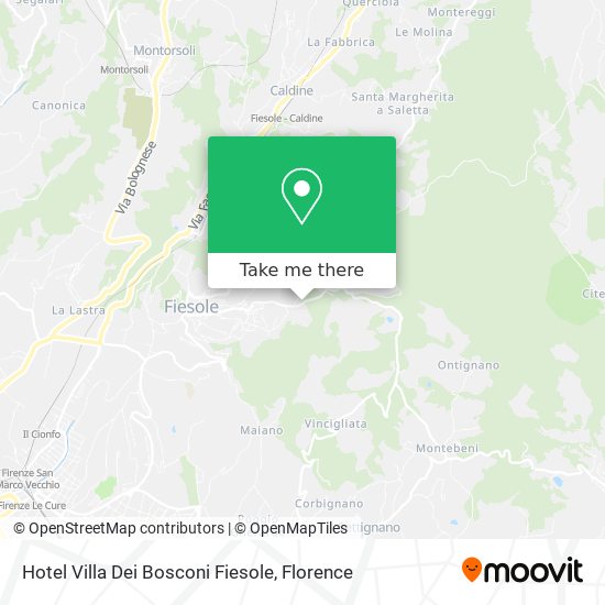Hotel Villa Dei Bosconi Fiesole map