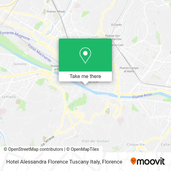 Hotel Alessandra Florence Tuscany Italy map