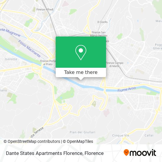 Dante States Apartments Florence map