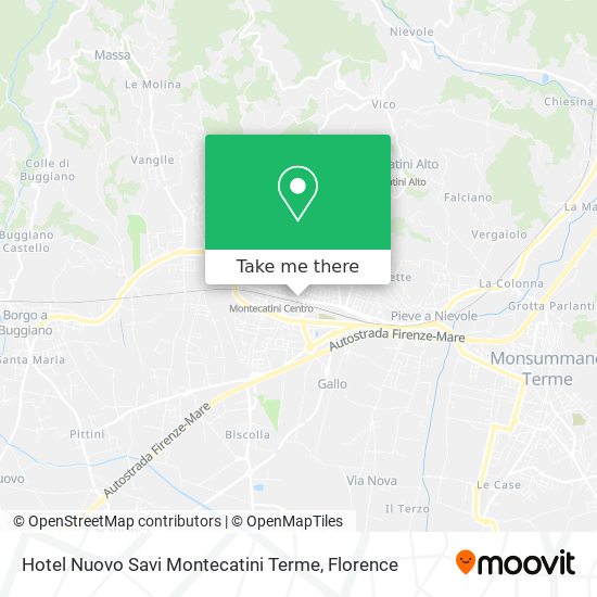Hotel Nuovo Savi Montecatini Terme map