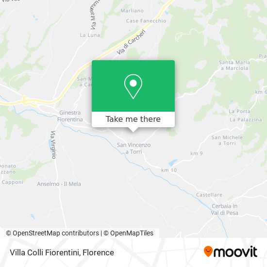 Villa Colli Fiorentini map