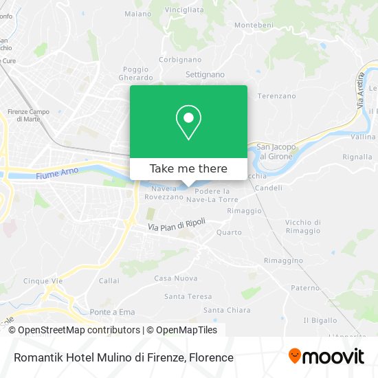 Romantik Hotel Mulino di Firenze map
