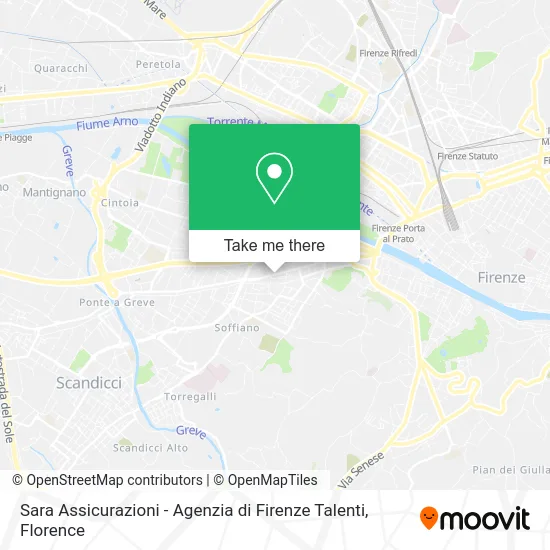 Sara Insurance - Talenti Florence Agency map