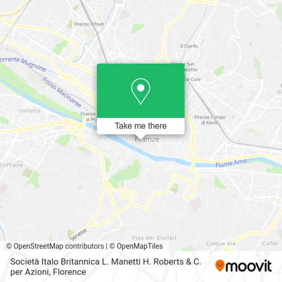 Società Italo Britannica L. Manetti H. Roberts & C. per Azioni map