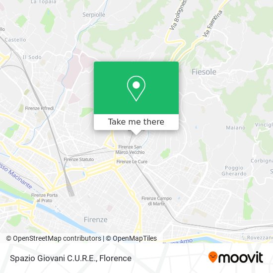 Spazio Giovani C.U.R.E. map