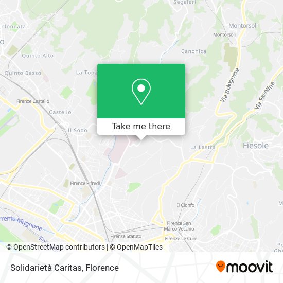 Solidarietà Caritas map