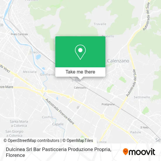 Dulcinea Srl Bar Pasticceria Produzione Propria map