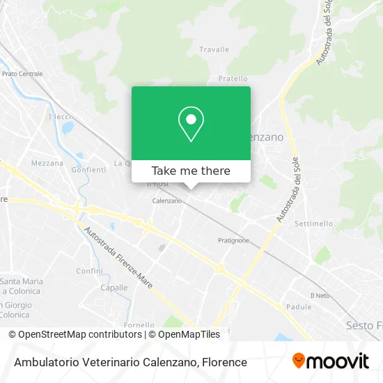 Ambulatorio Veterinario Calenzano map
