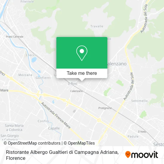 Ristorante Albergo Gualtieri di Campagna Adriana map