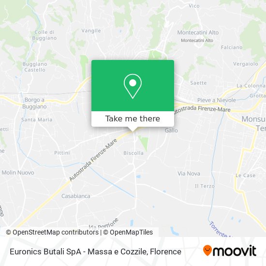 Euronics Butali SpA - Massa e Cozzile map